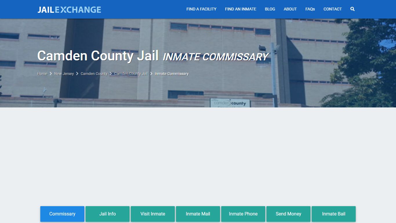 Camden County Jail inmate commissary - JAIL EXCHANGE